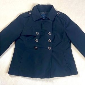 Banana Republic double button breast short trench hip length